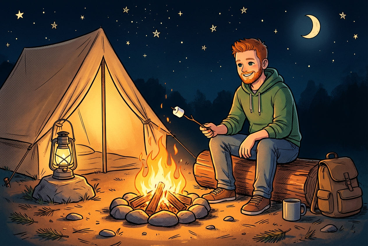 Camping illustration
